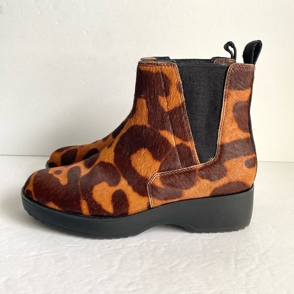 Louise et Cie Leopard Print Boots Zareb Bootie Pony Hair Mob Wife Womens 6.5 - Picture 3 of 10
